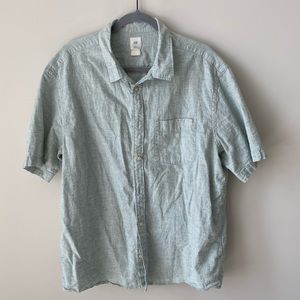 H&M Linen Button Down Short Sleeve Shirt